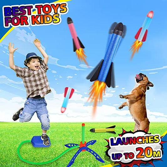 LED Flying Rocket Launcher Toy for Kids