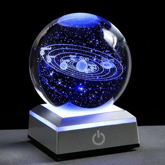 3D Solar System LED Crystal Ball