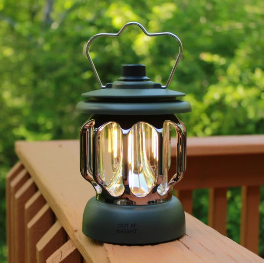 Rechargeable Retro Camping LED Lantern with Adjustable Brightness