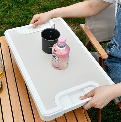 Collapsible Storage Box with Leather Panel