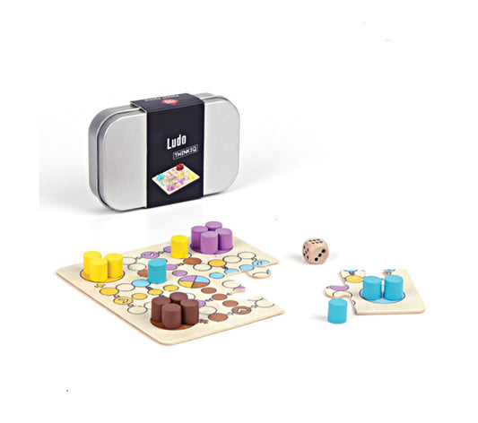 Pocket Travel Ludo Puzzle in a Tin Box