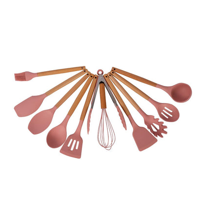 Kitchen Tools - Cooking Spoon Set with Wooden Handle 12 Pcs