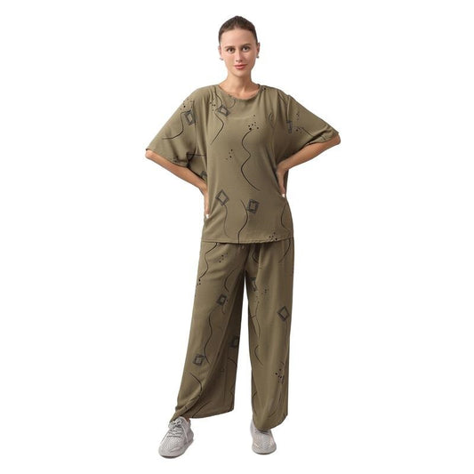 Modest Women's Two-Piece Pant & Top Relax Fit Set