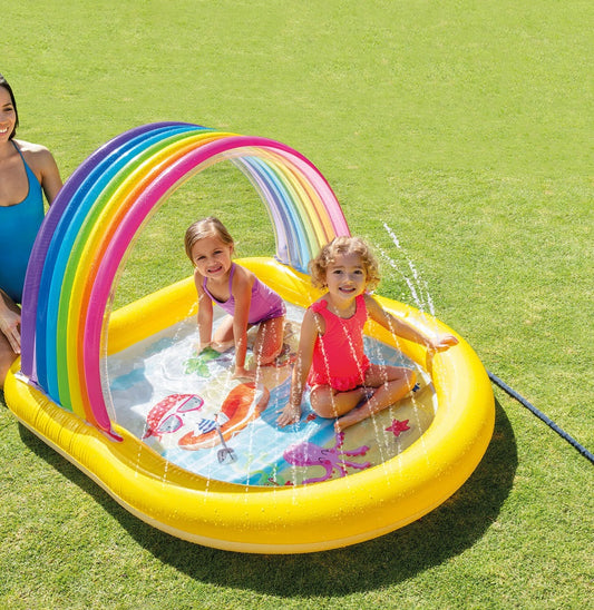 Intex Rainbow Arch Inflatable Spray Kids Pool