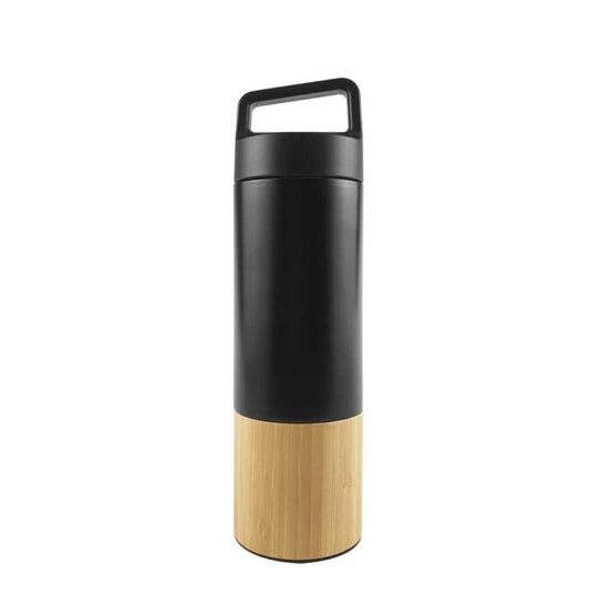 Eco-Friendly Travel Bottle with Bamboo Base