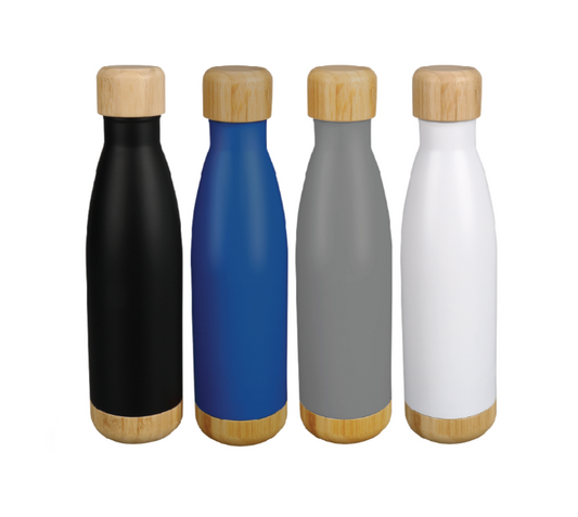 Vacuum Stainless Steel Bottle with Bamboo Lid