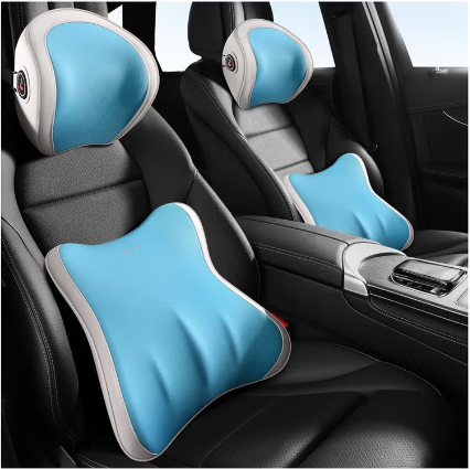 Ergonomic Headrest and Lumbar Support Pillow Set