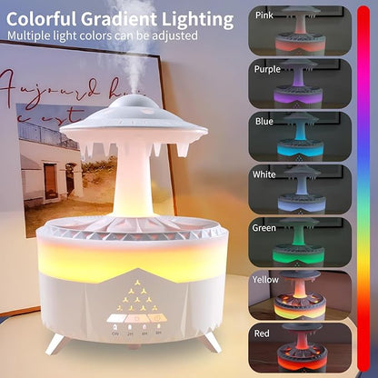 Aromatherapy Humidifier Rain Cloud Design - Multifunctional Essential Oil Diffuser