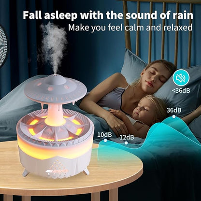 Aromatherapy Humidifier Rain Cloud Design - Multifunctional Essential Oil Diffuser