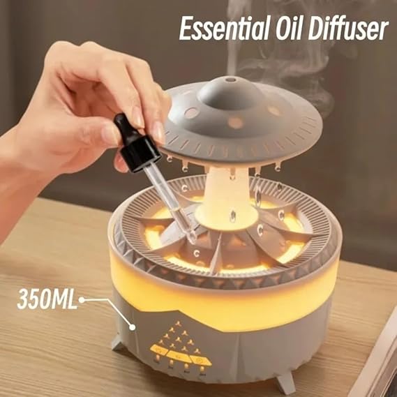 Aromatherapy Humidifier Rain Cloud Design - Multifunctional Essential Oil Diffuser