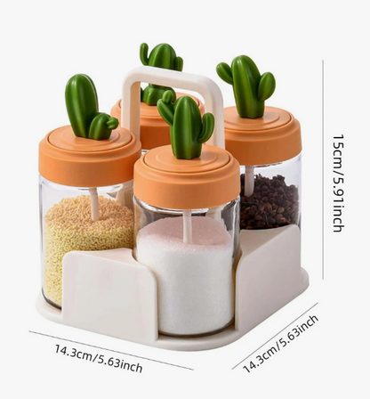 Spices & Seasoning Glass Jar Set