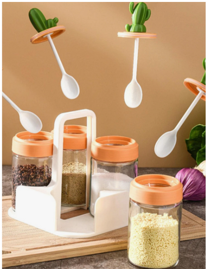 Spices & Seasoning Glass Jar Set