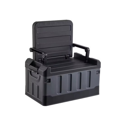 Multipurpose Collapsible Travel Car Storage Box & Camping Chair