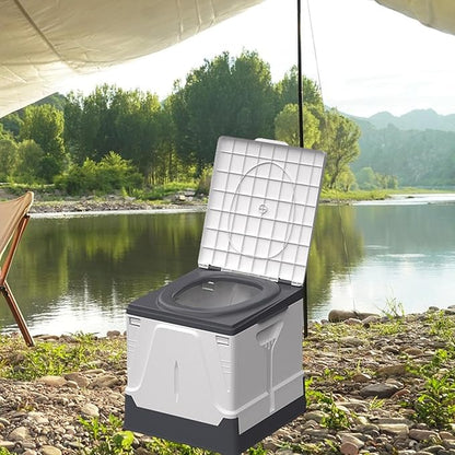 Portable Folding Camping Toilet with Lid